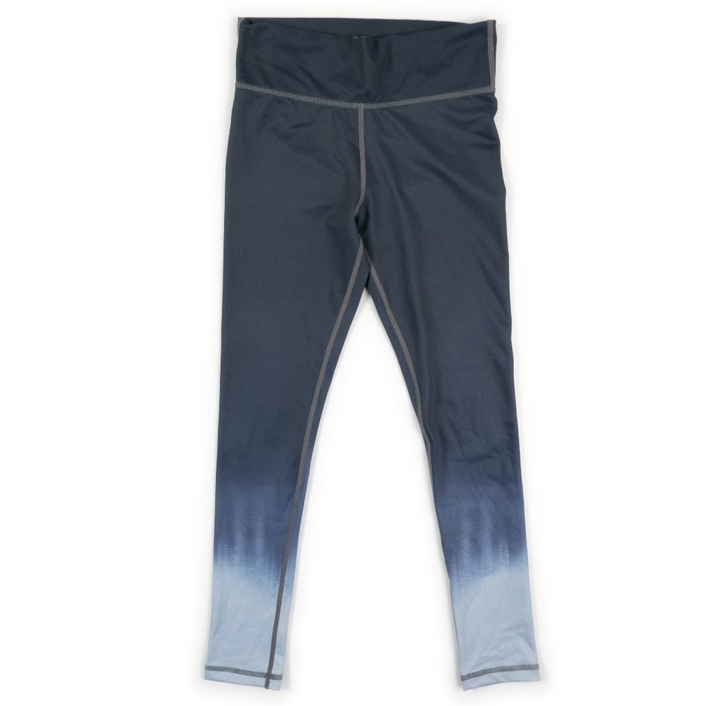 VIE ACTIVE gray light blue ombre dye 7/8 yoga legging size XS